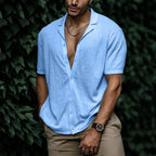 Leandro Men’s Linen Shirt – Breathable Long Sleeve Summer Shirt with Classic Fit