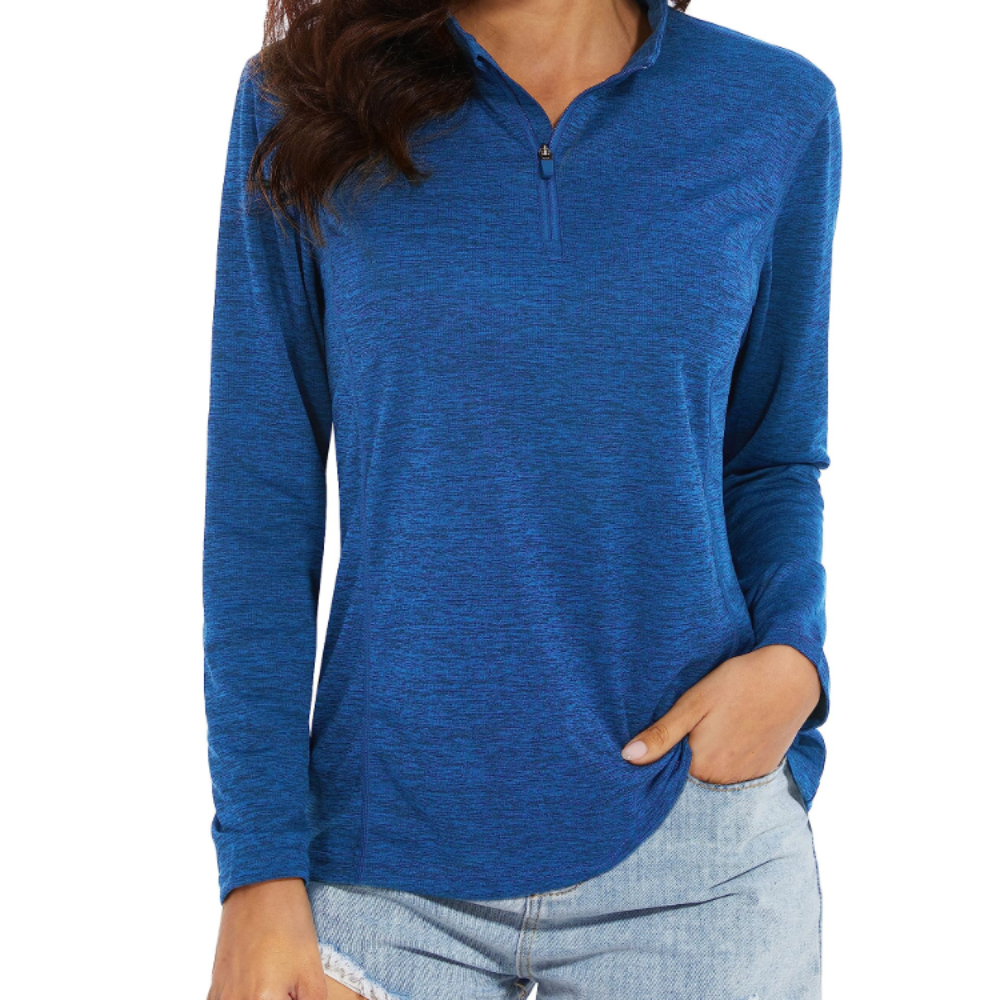 Autumn Women’s Quarter-Zip Sun Shirt – UPF 50+, Quick-Dry & Long Sleeves