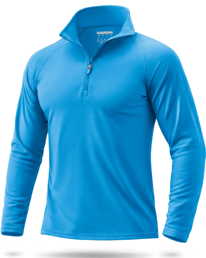 Spencer Men’s Quarter-Zip Sun Shirt – UPF 50+, Quick-Dry & 4-Way Stretch