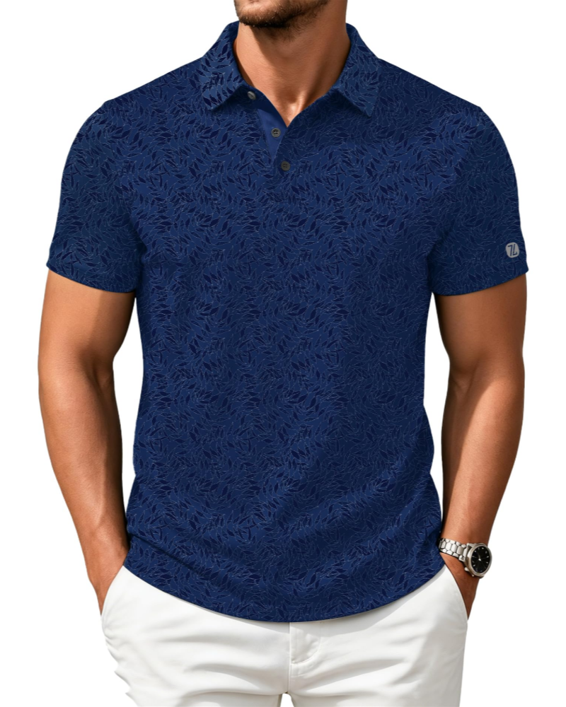 Henry Men’s Printed Golf Polo Shirt – Moisture-Wicking, Quick-Dry & Regular Fit