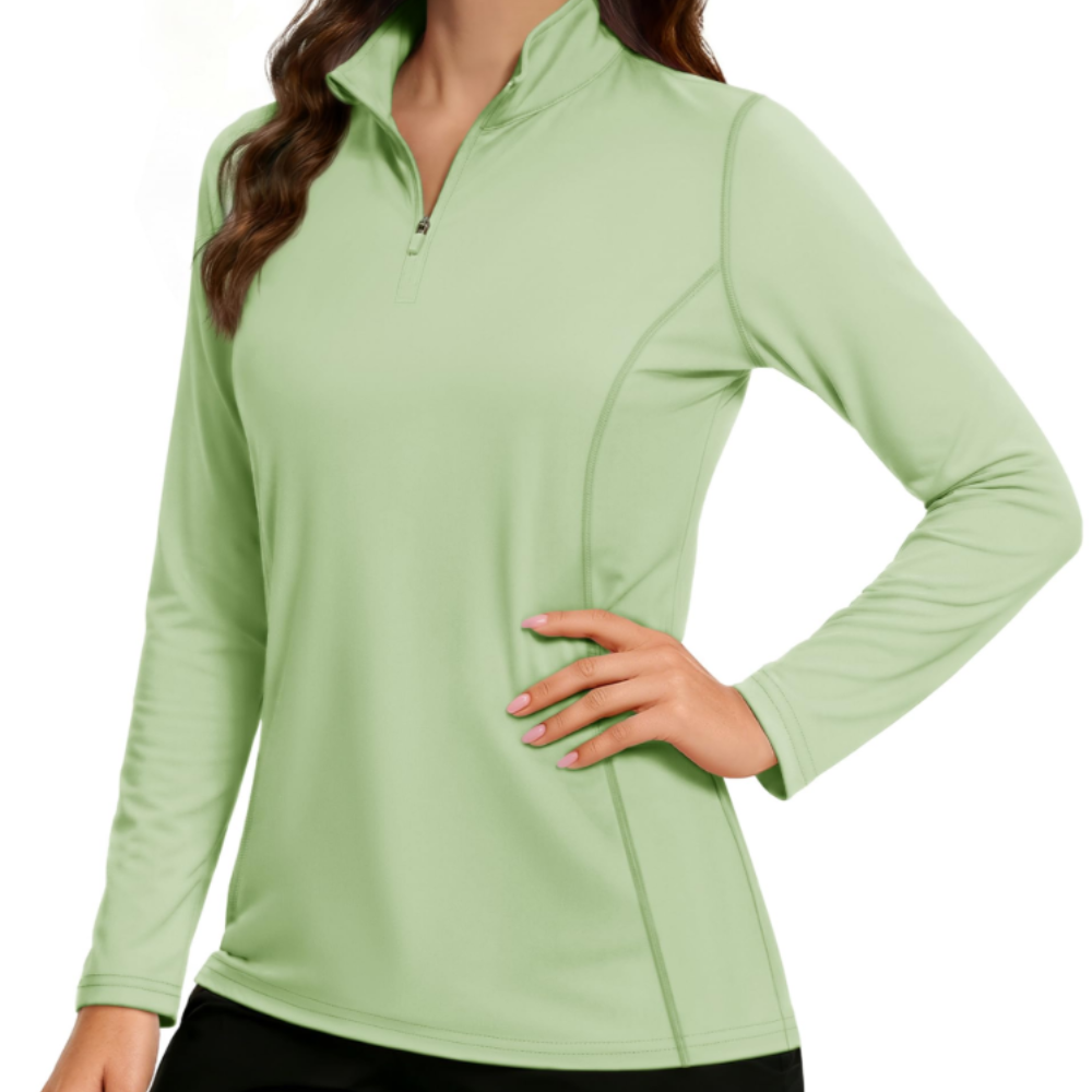 Kennedy Women’s Quarter-Zip Sun Shirt – UPF 50+, Quick-Dry & Stretchy Long Sleeve
