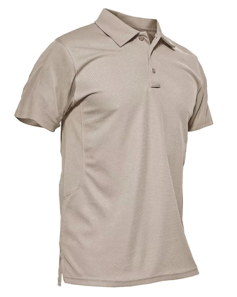 Carter Men’s Tactical Polo Shirt – Quick-Dry Piqué Fabric, Pen Pockets & Glasses Loop