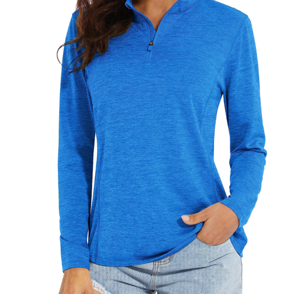 Autumn Women’s Quarter-Zip Sun Shirt – UPF 50+, Quick-Dry & Long Sleeves