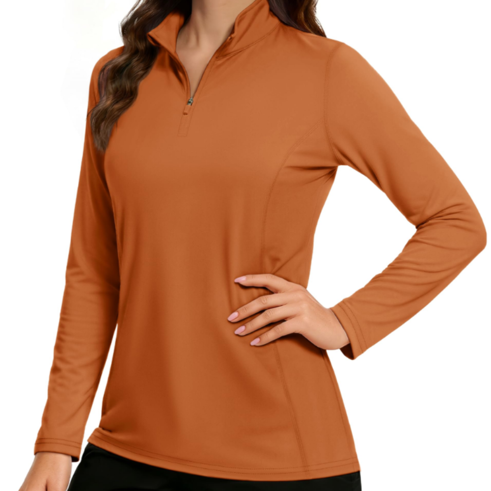 Kennedy Women’s Quarter-Zip Sun Shirt – UPF 50+, Quick-Dry & Stretchy Long Sleeve
