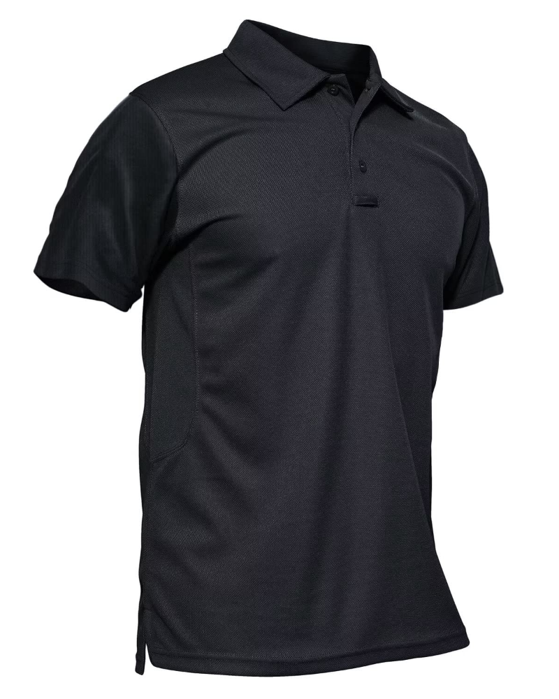 Carter Men’s Tactical Polo Shirt – Quick-Dry Piqué Fabric, Pen Pockets & Glasses Loop