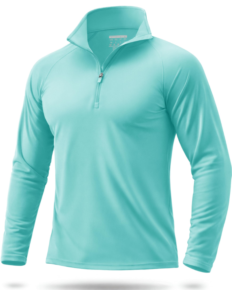 Spencer Men’s Quarter-Zip Sun Shirt – UPF 50+, Quick-Dry & 4-Way Stretch