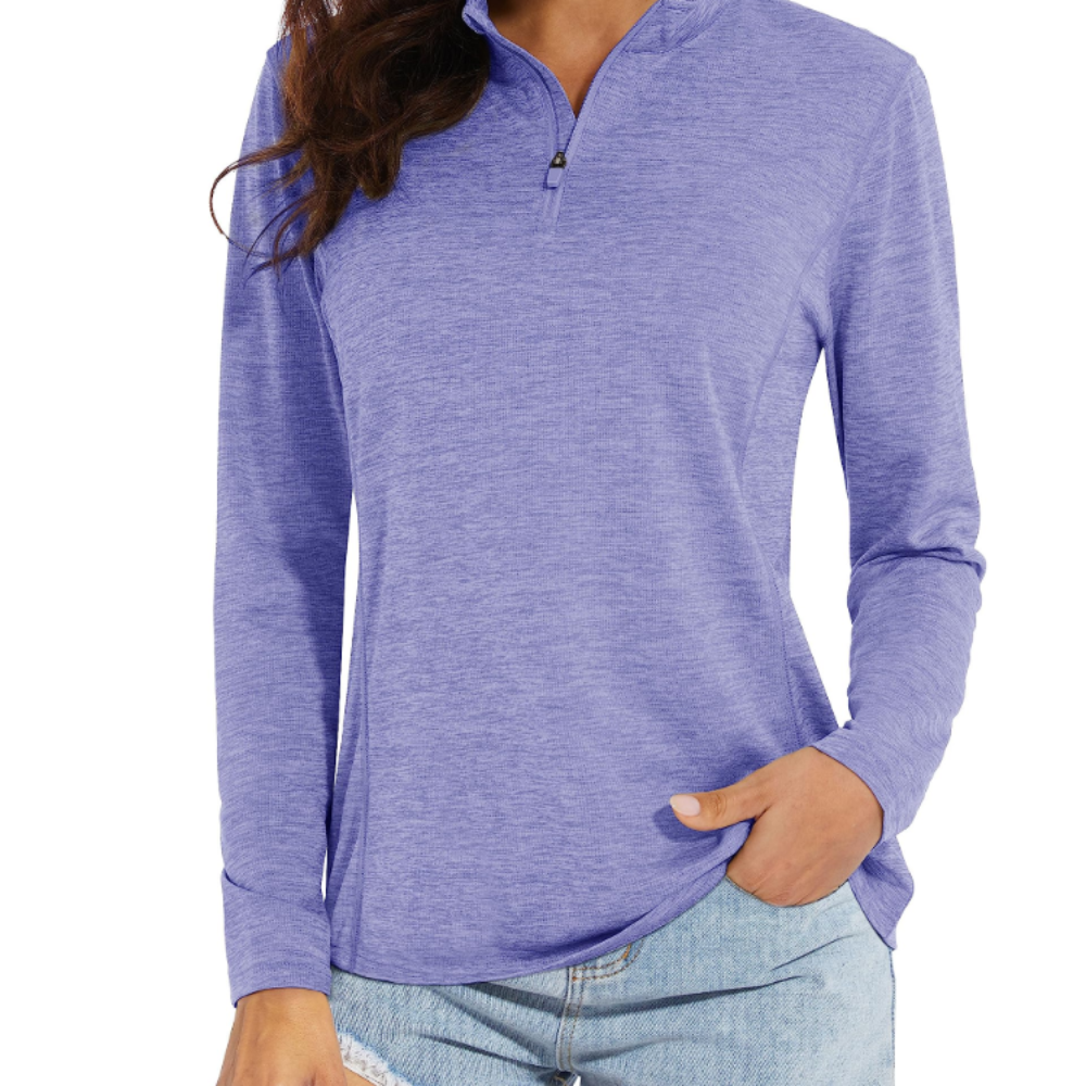 Autumn Women’s Quarter-Zip Sun Shirt – UPF 50+, Quick-Dry & Long Sleeves