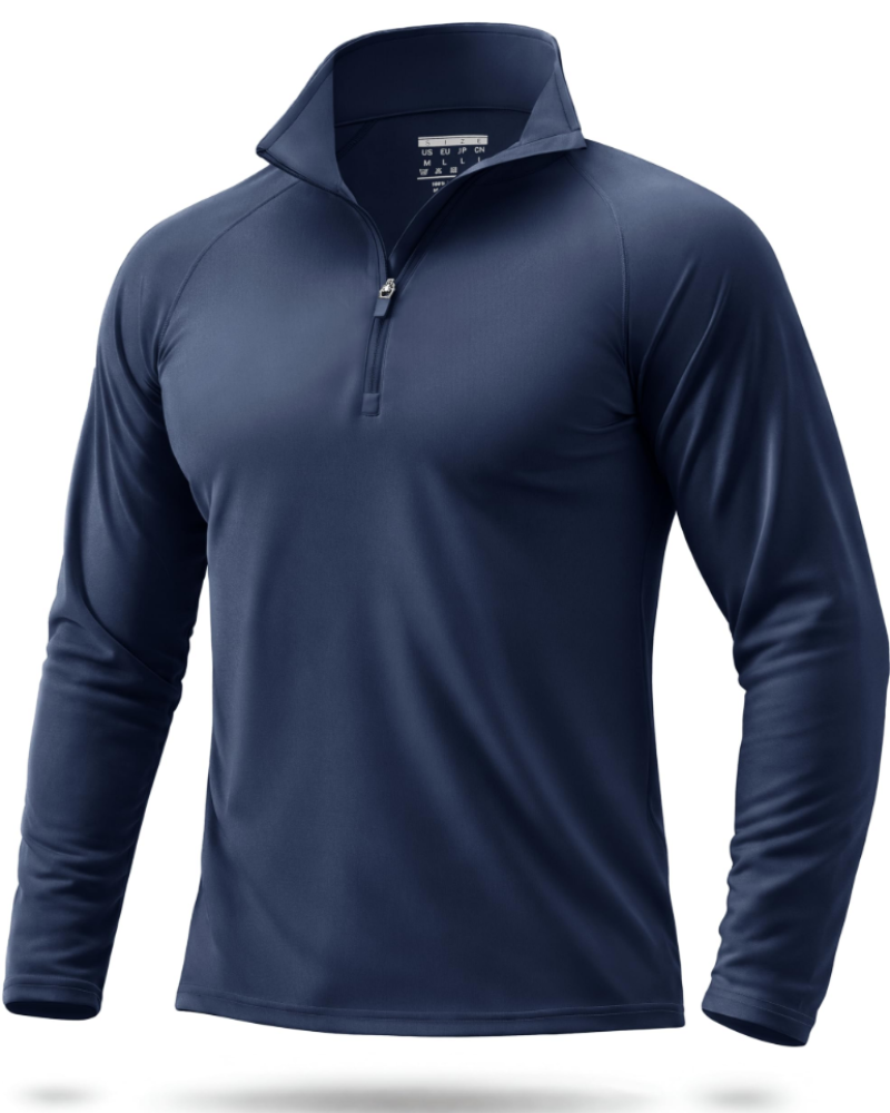 Spencer Men’s Quarter-Zip Sun Shirt – UPF 50+, Quick-Dry & 4-Way Stretch