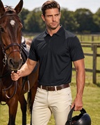 Carter Men’s Tactical Polo Shirt – Quick-Dry Piqué Fabric, Pen Pockets & Glasses Loop