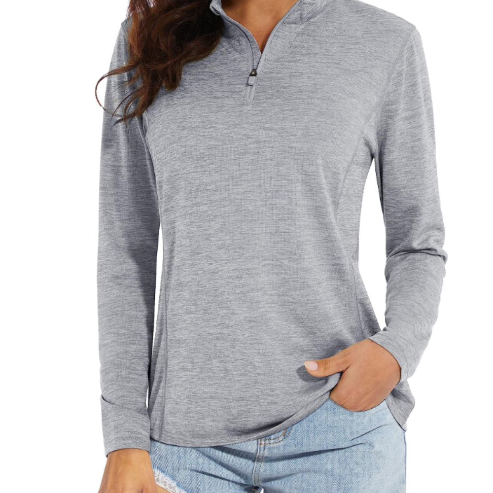 Autumn Women’s Quarter-Zip Sun Shirt – UPF 50+, Quick-Dry & Long Sleeves