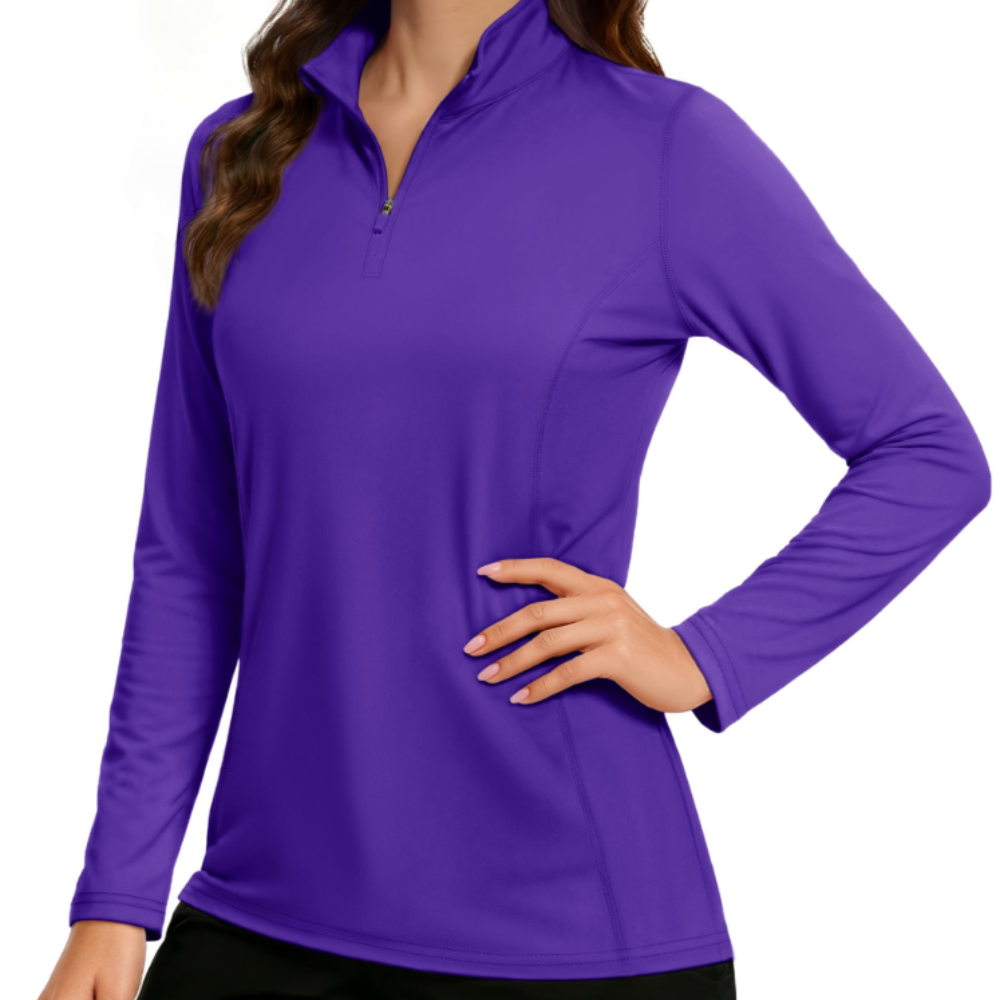 Kennedy Women’s Quarter-Zip Sun Shirt – UPF 50+, Quick-Dry & Stretchy Long Sleeve