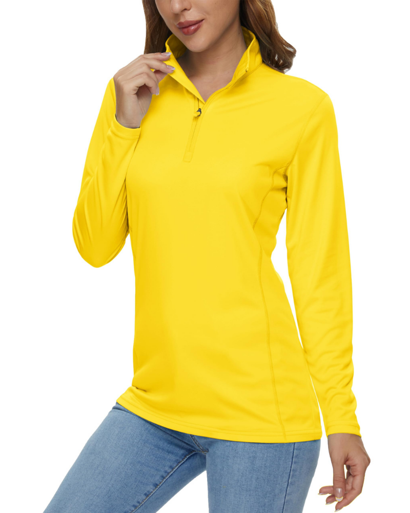 Paisley Women’s Quarter-Zip Sun Shirt – UPF 50+, Quick-Dry & Lightweight Long Sleeve
