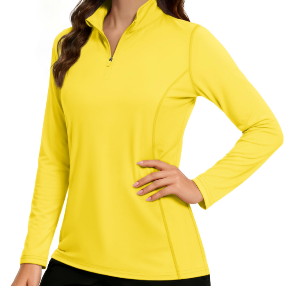 Kennedy Women’s Quarter-Zip Sun Shirt – UPF 50+, Quick-Dry & Stretchy Long Sleeve