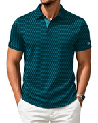 Henry Men’s Printed Golf Polo Shirt – Moisture-Wicking, Quick-Dry & Regular Fit