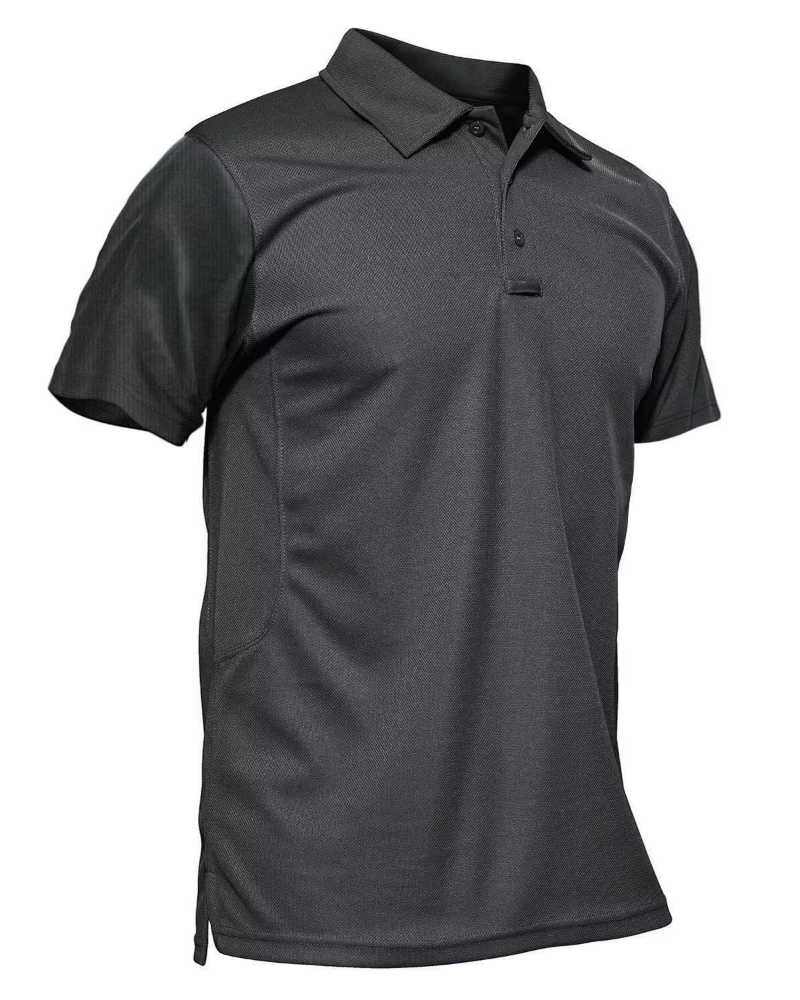 Carter Men’s Tactical Polo Shirt – Quick-Dry Piqué Fabric, Pen Pockets & Glasses Loop