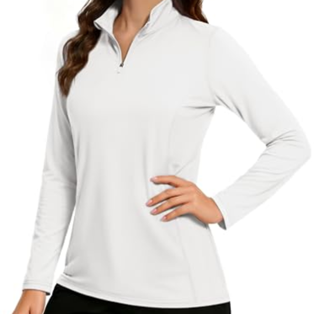 Kennedy Women’s Quarter-Zip Sun Shirt – UPF 50+, Quick-Dry & Stretchy Long Sleeve