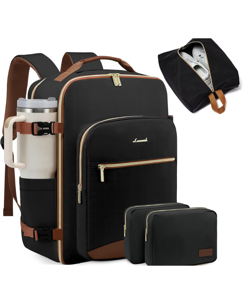 Taylor 40L Carry-On Travel Backpack – 17-Inch Laptop Compartment & Packing Cubes