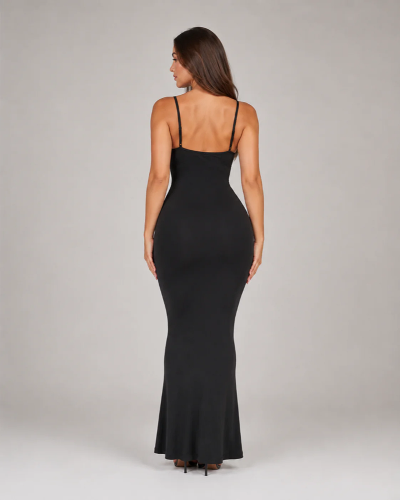 Maureen Women's Modal Maxi Dress – Fitted Spaghetti Strap Stretch Dress