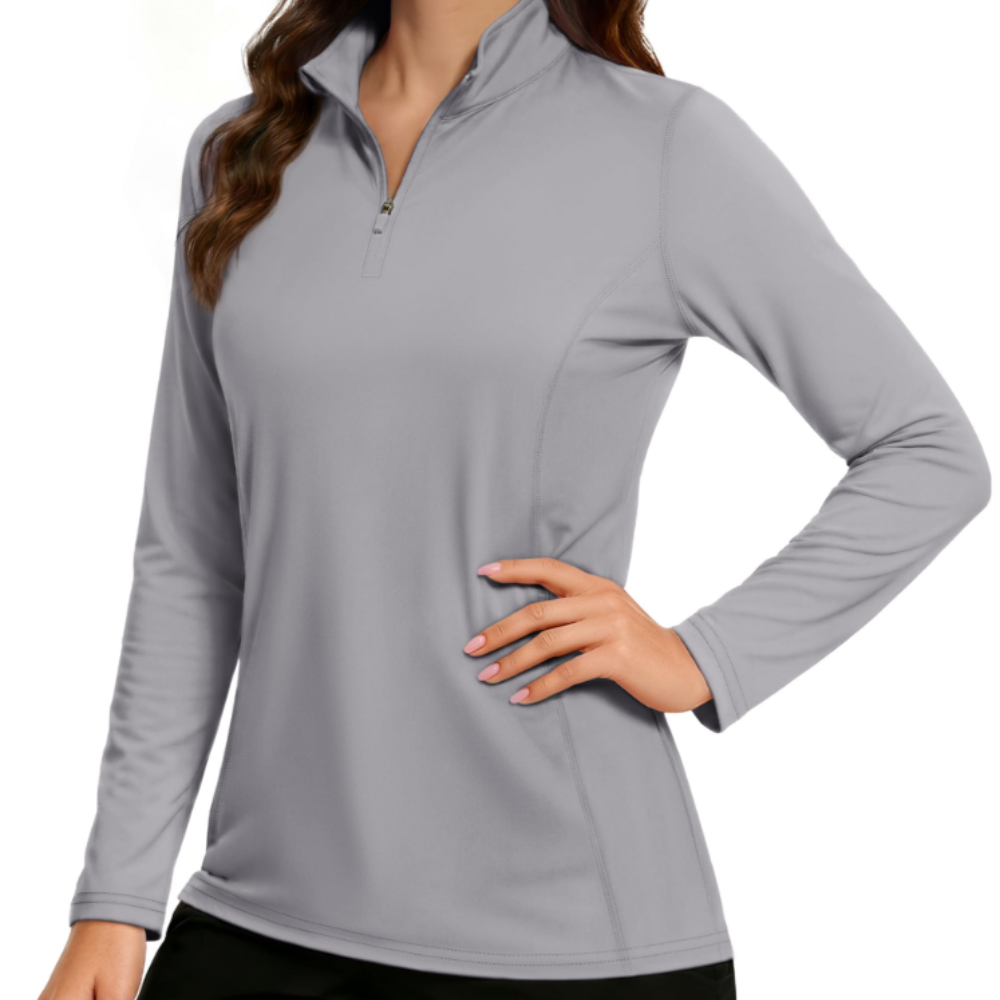 Kennedy Women’s Quarter-Zip Sun Shirt – UPF 50+, Quick-Dry & Stretchy Long Sleeve
