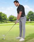 Wyatt Men’s Printed Golf Polo Shirt – Moisture-Wicking, UPF 30+ & 4-Way Stretch