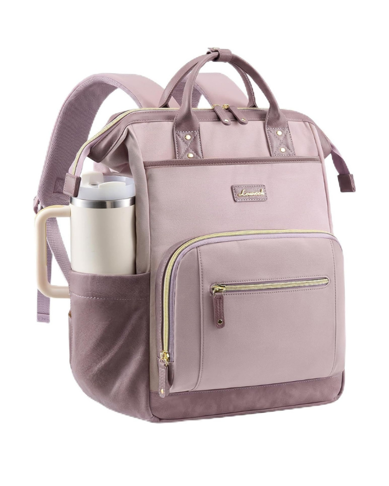 Reagan Women’s Laptop Backpack – 15.6-Inch Sleeve, 17 Pockets & 40oz Cup Holder