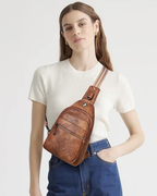 Marissa Women’s 7L Sling Bag – Waterproof Faux Leather, Anti-Theft Pocket & Adjustable