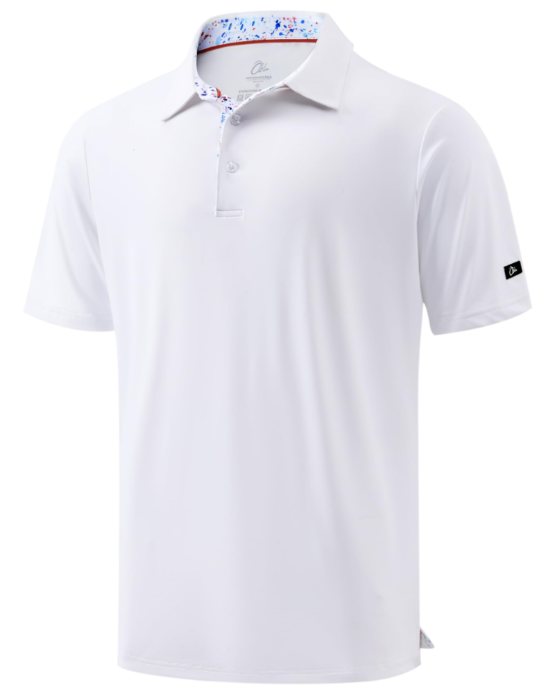 Preston Men’s Golf Polo Shirt – Quick-Dry, 4-Way Stretch & UPF 50+ Protection