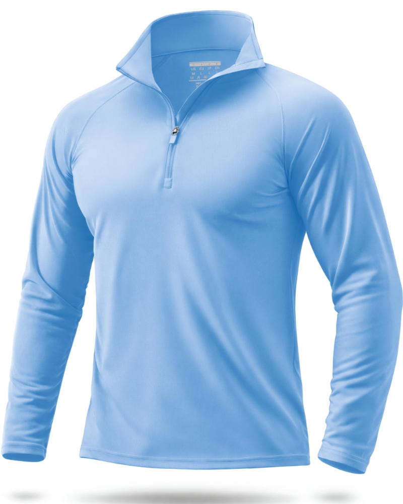 Spencer Men’s Quarter-Zip Sun Shirt – UPF 50+, Quick-Dry & 4-Way Stretch