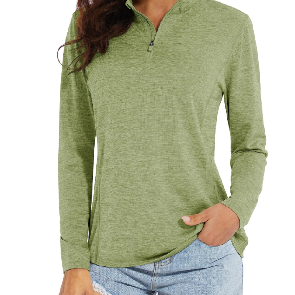 Autumn Women’s Quarter-Zip Sun Shirt – UPF 50+, Quick-Dry & Long Sleeves