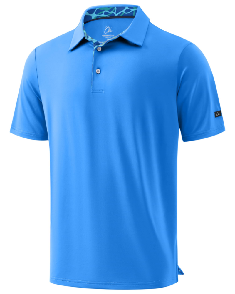 Preston Men’s Golf Polo Shirt – Quick-Dry, 4-Way Stretch & UPF 50+ Protection