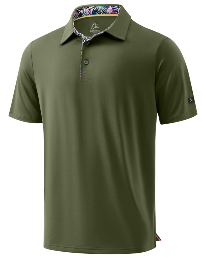 Preston Men’s Golf Polo Shirt – Quick-Dry, 4-Way Stretch & UPF 50+ Protection