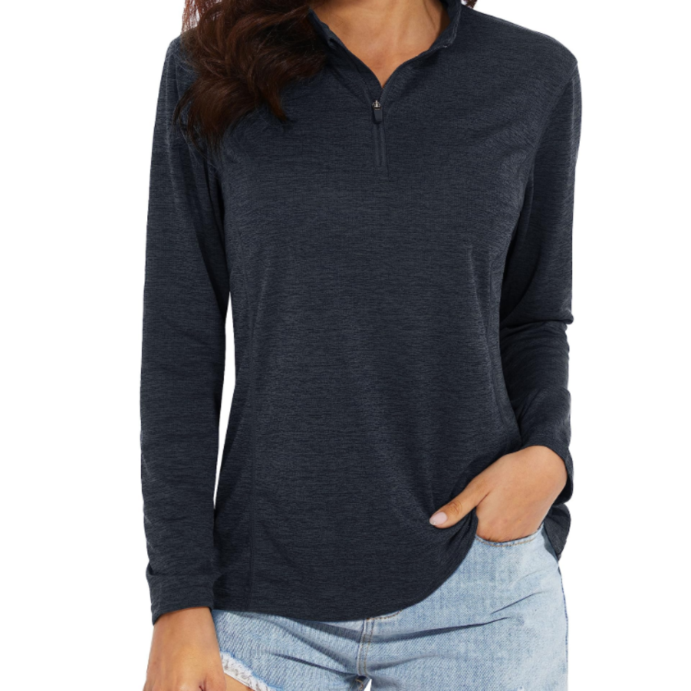 Autumn Women’s Quarter-Zip Sun Shirt – UPF 50+, Quick-Dry & Long Sleeves