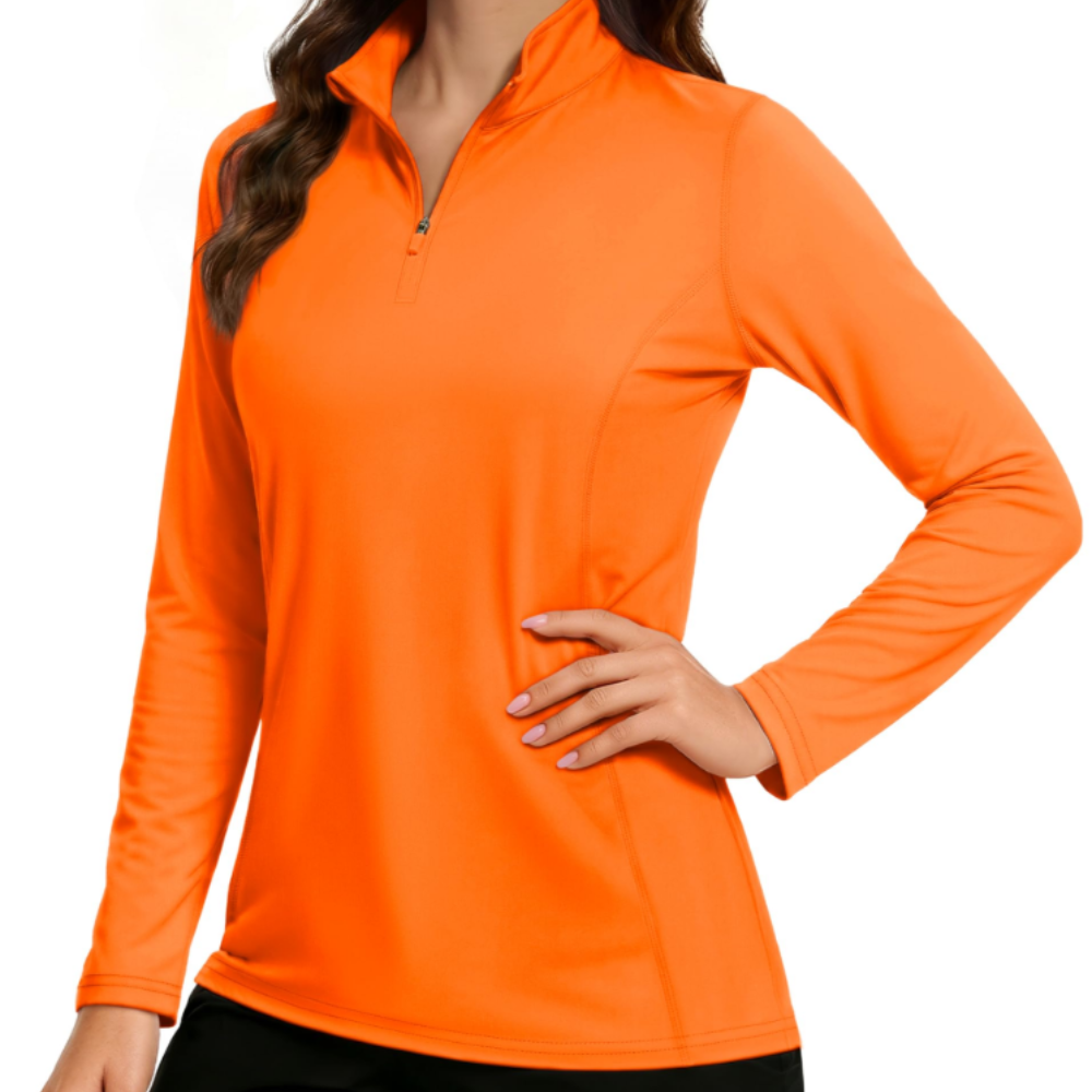 Kennedy Women’s Quarter-Zip Sun Shirt – UPF 50+, Quick-Dry & Stretchy Long Sleeve
