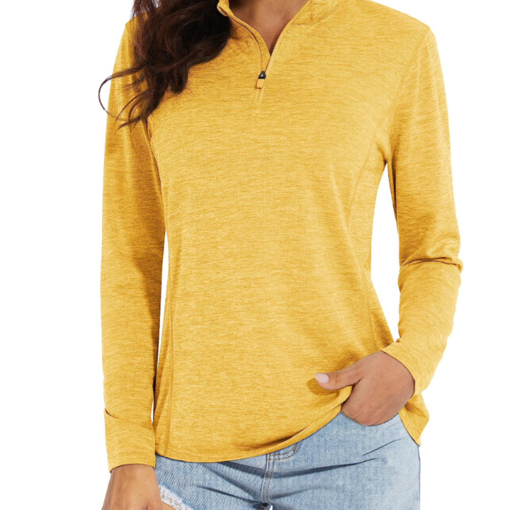 Autumn Women’s Quarter-Zip Sun Shirt – UPF 50+, Quick-Dry & Long Sleeves