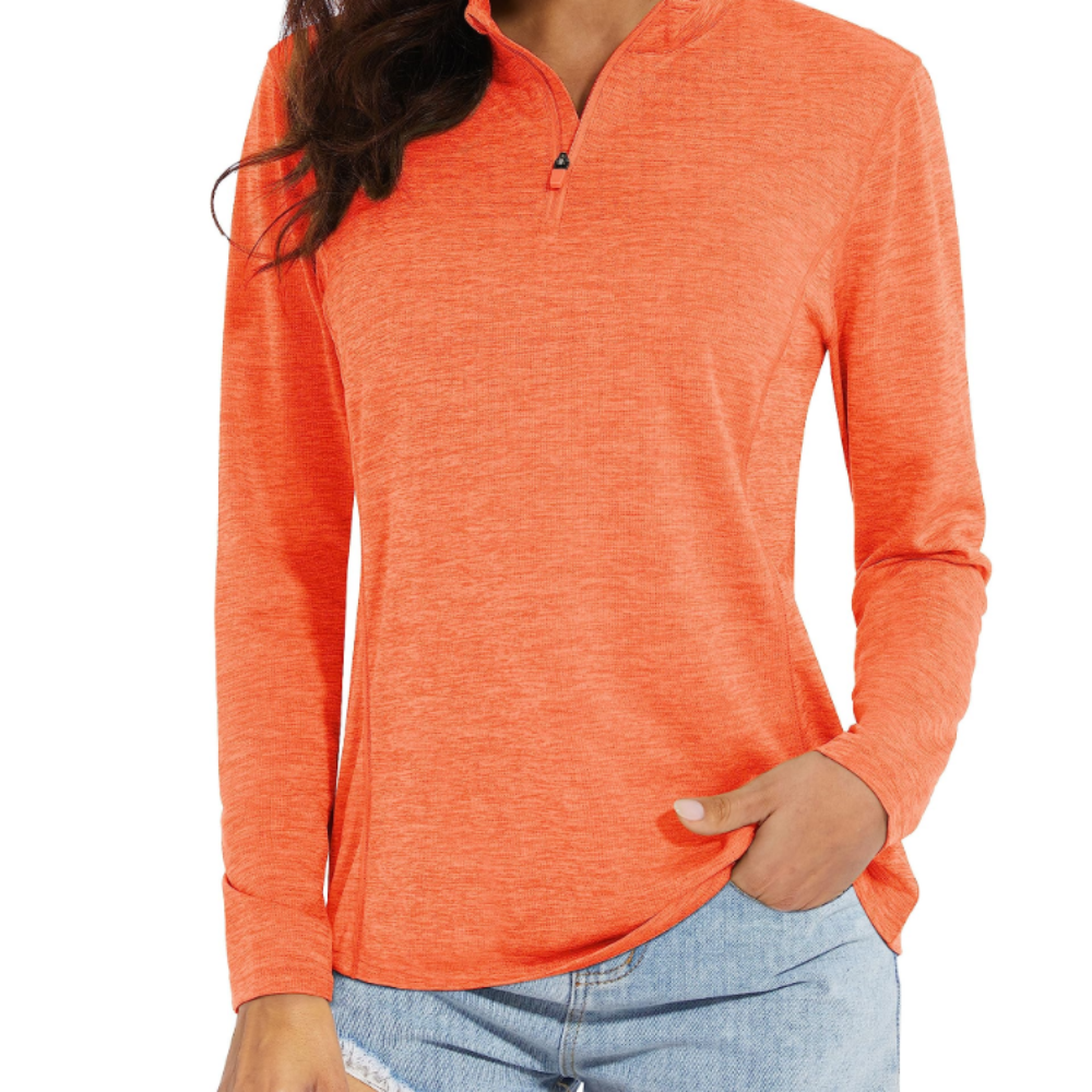 Autumn Women’s Quarter-Zip Sun Shirt – UPF 50+, Quick-Dry & Long Sleeves