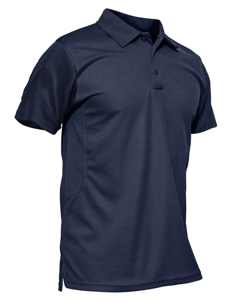 Carter Men’s Tactical Polo Shirt – Quick-Dry Piqué Fabric, Pen Pockets & Glasses Loop