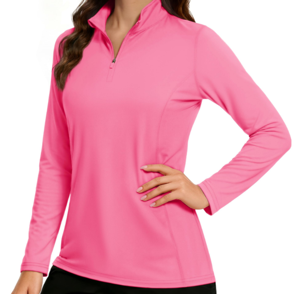 Kennedy Women’s Quarter-Zip Sun Shirt – UPF 50+, Quick-Dry & Stretchy Long Sleeve