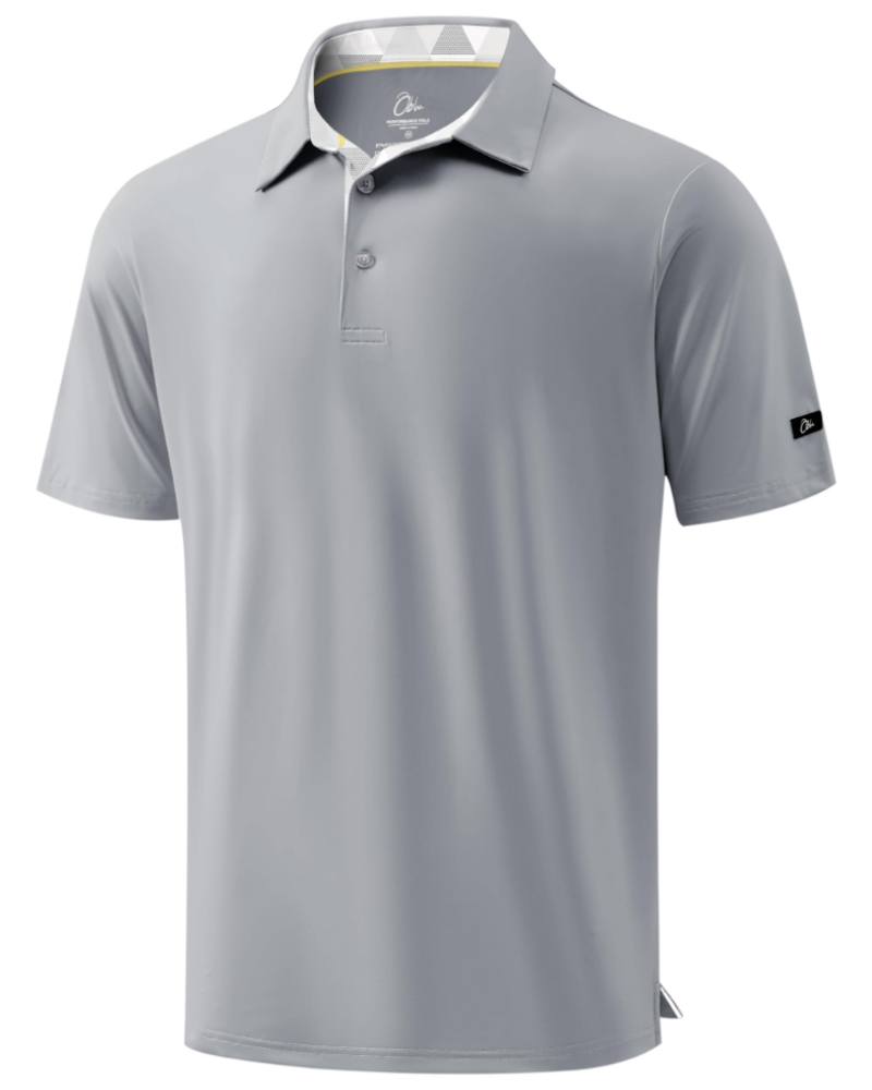 Preston Men’s Golf Polo Shirt – Quick-Dry, 4-Way Stretch & UPF 50+ Protection