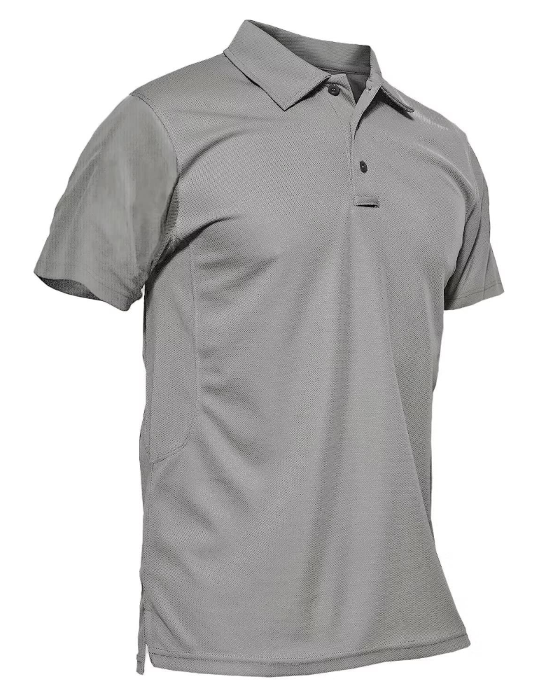 Carter Men’s Tactical Polo Shirt – Quick-Dry Piqué Fabric, Pen Pockets & Glasses Loop
