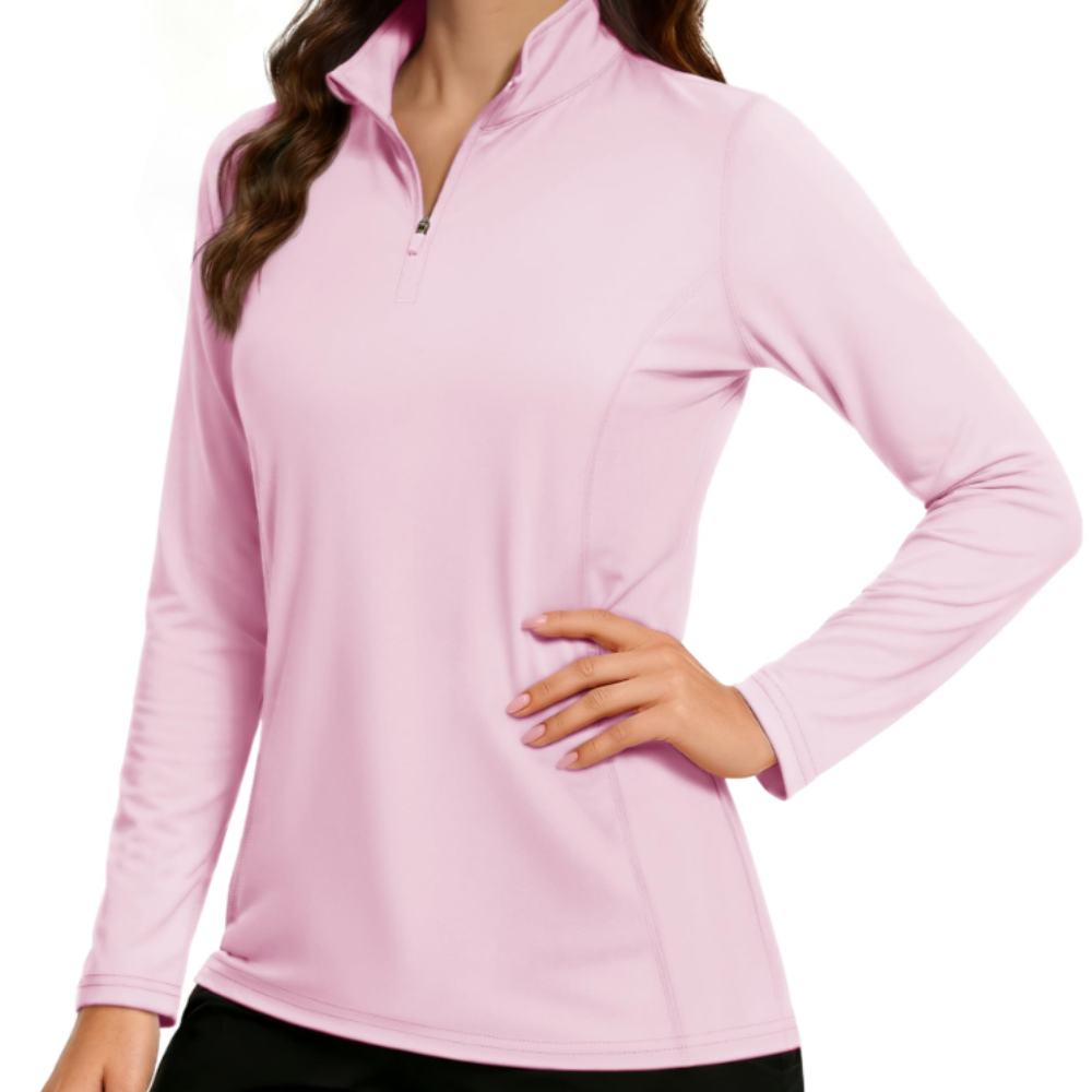 Kennedy Women’s Quarter-Zip Sun Shirt – UPF 50+, Quick-Dry & Stretchy Long Sleeve