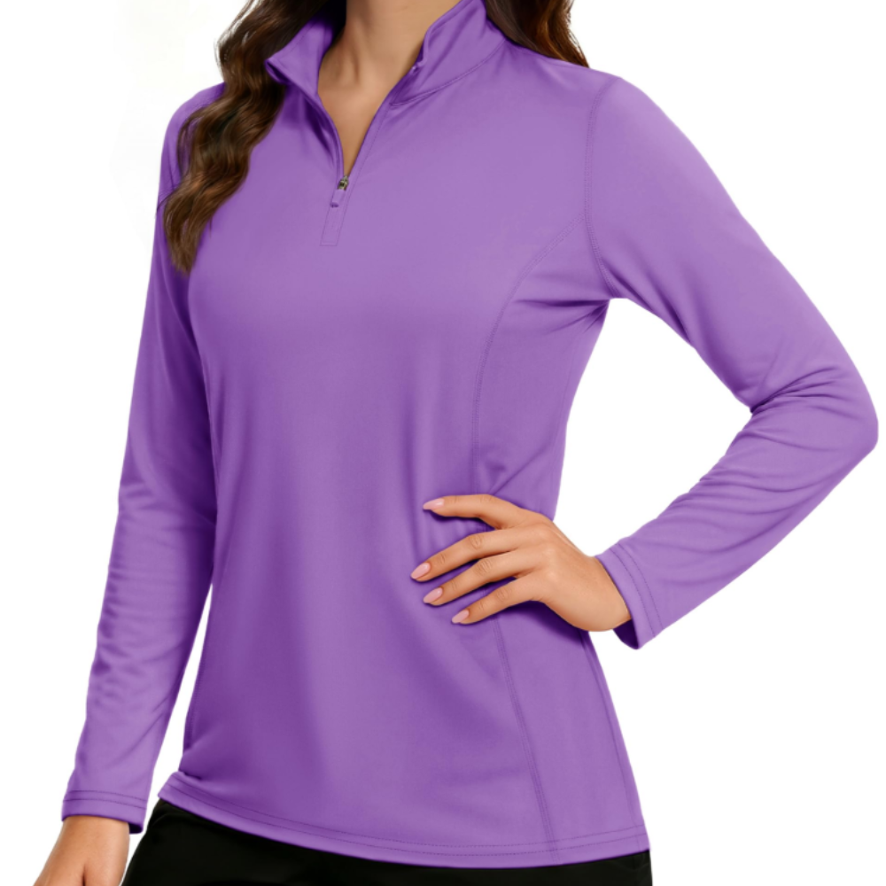 Kennedy Women’s Quarter-Zip Sun Shirt – UPF 50+, Quick-Dry & Stretchy Long Sleeve