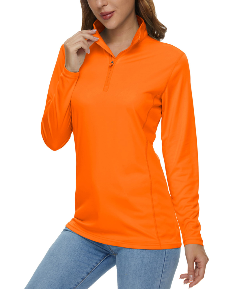 Paisley Women’s Quarter-Zip Sun Shirt – UPF 50+, Quick-Dry & Lightweight Long Sleeve