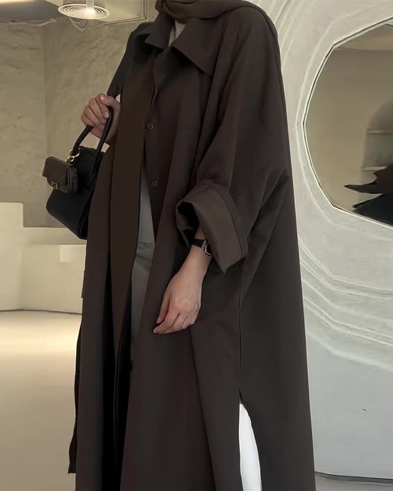 Camila Women's Oversized Long Coat – Minimalist Winter Coat for Layering