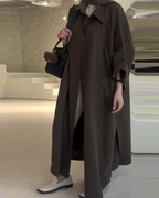 Camila Women's Oversized Long Coat – Minimalist Winter Coat for Layering