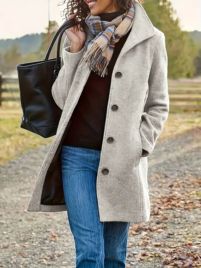 Brianna Women's Winter Coat – Warm Lined Feminine Fall Outerwear Jacket