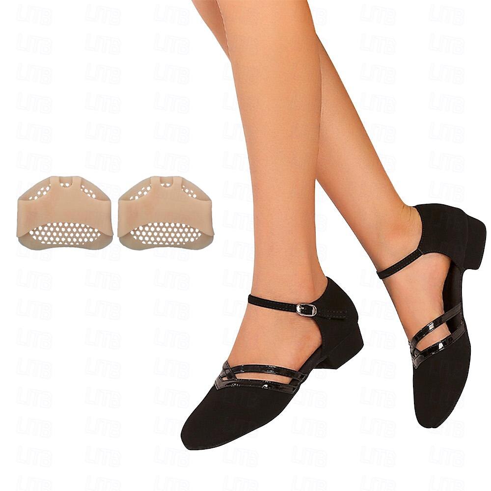 Zeline Women's Dance Shoes – Latin Ballroom Suede Sole Adjustable Heels