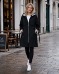 Alyssa Women's Waterproof Coat – Wind-Resistant Hooded Zip Jacket for Travel
