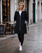 Alyssa Women's Waterproof Coat – Wind-Resistant Hooded Zip Jacket for Travel