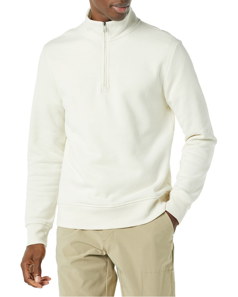 Bennett Men’s Quarter-Zip Fleece Pullover – Brushed Interior, Long Sleeves & Regular Fit