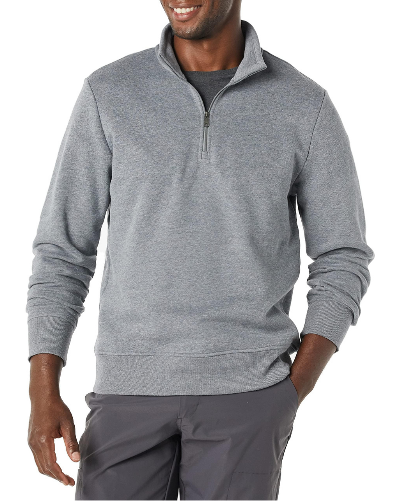 Bennett Men’s Quarter-Zip Fleece Pullover – Brushed Interior, Long Sleeves & Regular Fit